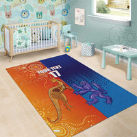 Custom Scotland and Australia Rugby Area Rug Wallabies Thistle Together