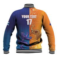 Custom Scotland and Australia Rugby Baseball Jacket Wallabies Thistle Together