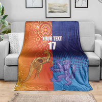 Custom Scotland and Australia Rugby Blanket Wallabies Thistle Together