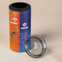 Custom Scotland and Australia Rugby 4 in 1 Can Cooler Tumbler Wallabies Thistle Together