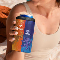Custom Scotland and Australia Rugby 4 in 1 Can Cooler Tumbler Wallabies Thistle Together