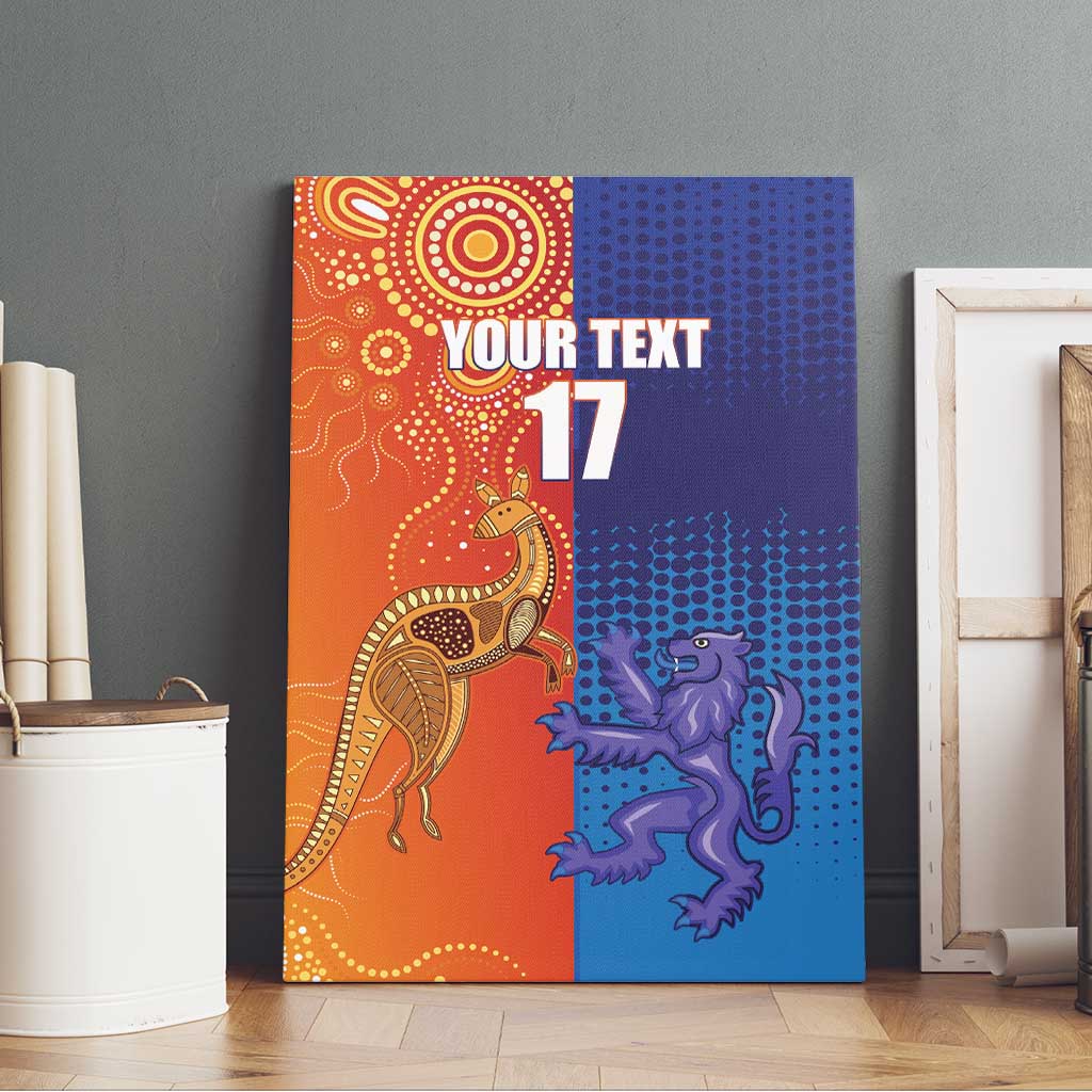 Custom Scotland and Australia Rugby Canvas Wall Art Wallabies Thistle Together