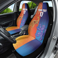Custom Scotland and Australia Rugby Car Seat Cover Wallabies Thistle Together
