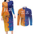 Custom Scotland and Australia Rugby Couples Matching Long Sleeve Bodycon Dress and Long Sleeve Button Shirt Wallabies Thistle Together