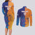 Custom Scotland and Australia Rugby Couples Matching Long Sleeve Bodycon Dress and Long Sleeve Button Shirt Wallabies Thistle Together
