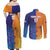 Custom Scotland and Australia Rugby Couples Matching Off Shoulder Maxi Dress and Long Sleeve Button Shirt Wallabies Thistle Together