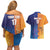 Custom Scotland and Australia Rugby Couples Matching Off Shoulder Short Dress and Hawaiian Shirt Wallabies Thistle Together