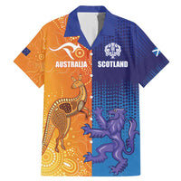 Custom Scotland and Australia Rugby Family Matching Mermaid Dress and Hawaiian Shirt Wallabies Thistle Together