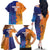 Custom Scotland and Australia Rugby Family Matching Off The Shoulder Long Sleeve Dress and Hawaiian Shirt Wallabies Thistle Together