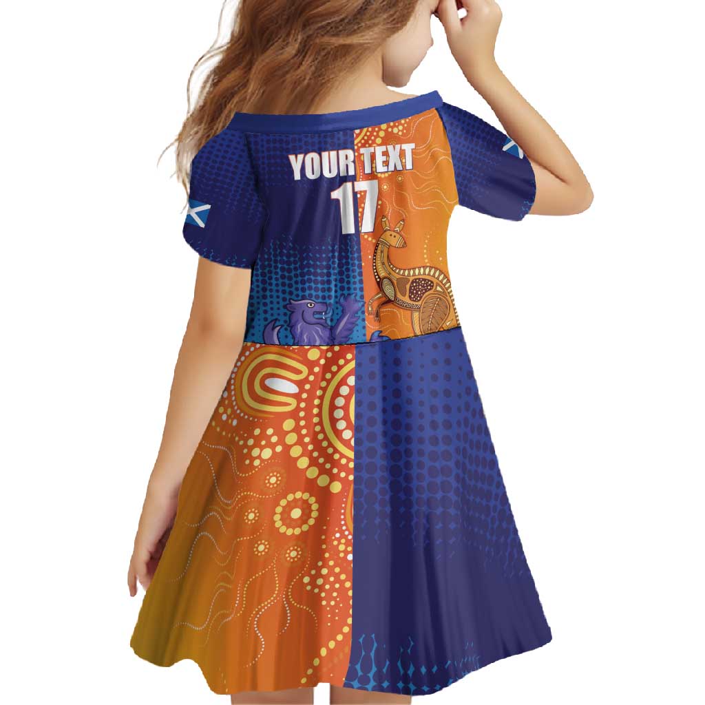 Custom Scotland and Australia Rugby Family Matching Off Shoulder Maxi Dress and Hawaiian Shirt Wallabies Thistle Together