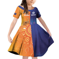 Custom Scotland and Australia Rugby Family Matching Off Shoulder Short Dress and Hawaiian Shirt Wallabies Thistle Together