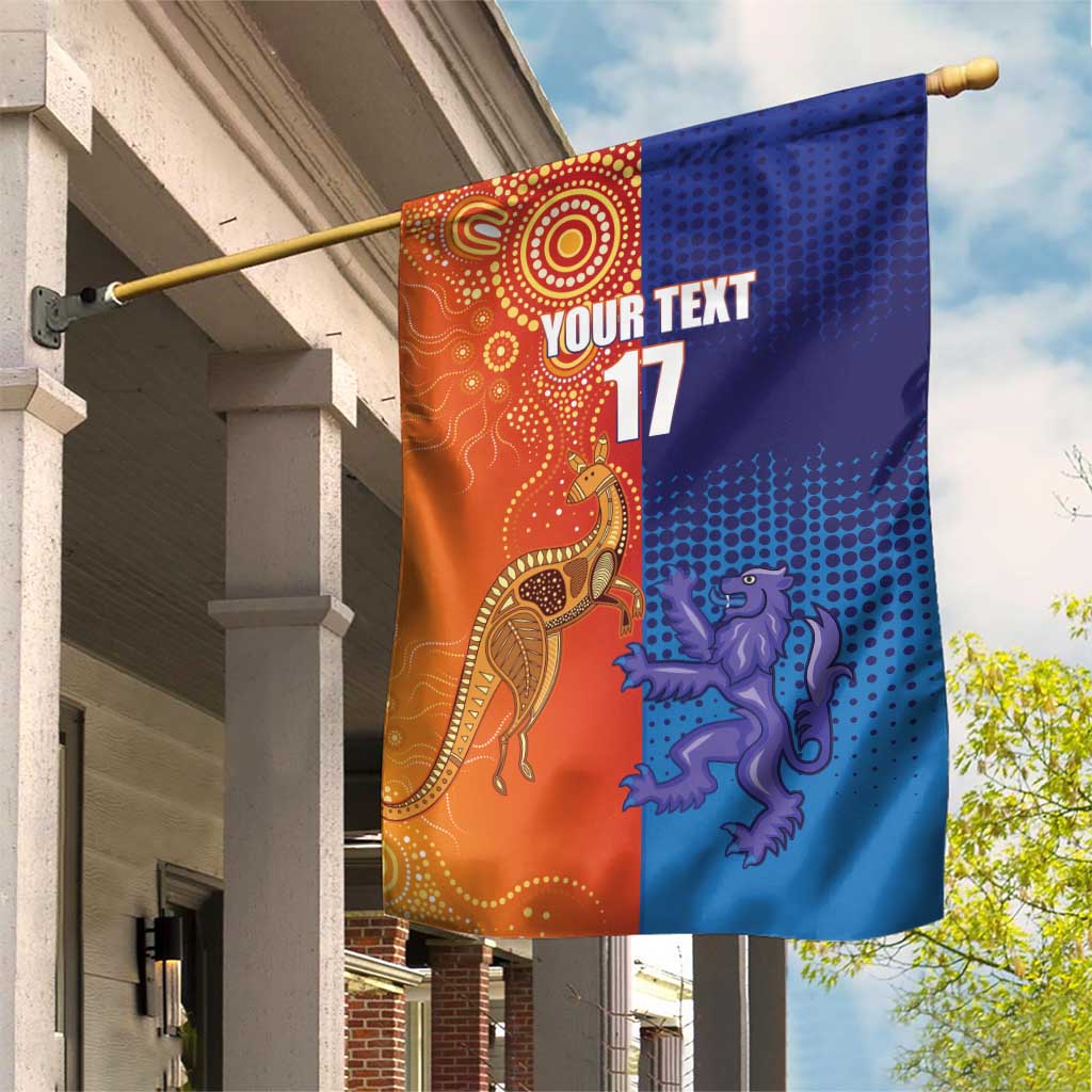 Custom Scotland and Australia Rugby Garden Flag Wallabies Thistle Together