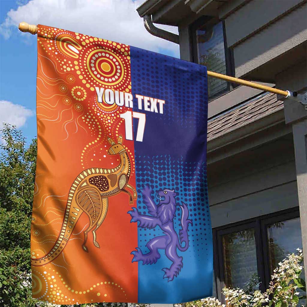 Custom Scotland and Australia Rugby Garden Flag Wallabies Thistle Together