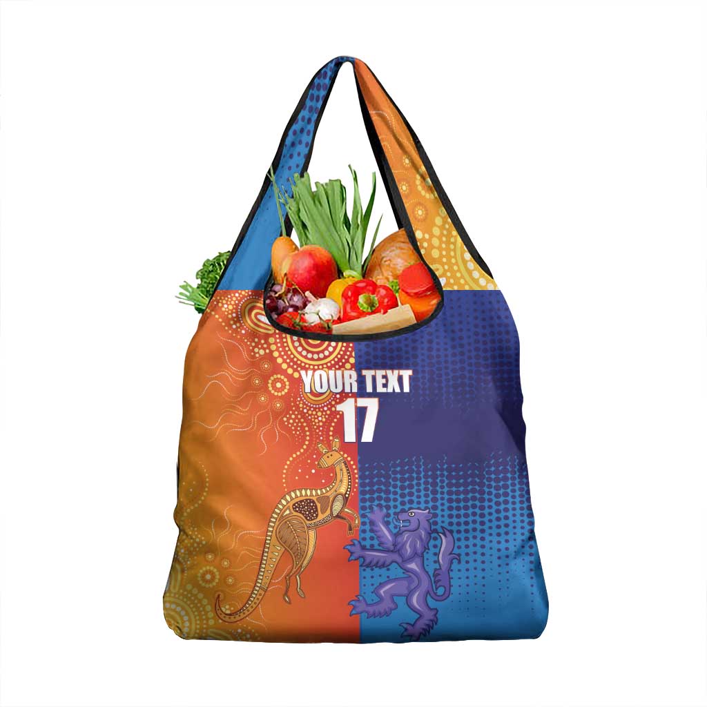 Custom Scotland and Australia Rugby Grocery Bag Wallabies Thistle Together