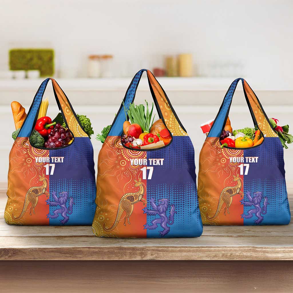 Custom Scotland and Australia Rugby Grocery Bag Wallabies Thistle Together