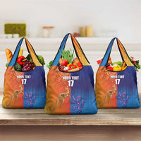 Custom Scotland and Australia Rugby Grocery Bag Wallabies Thistle Together
