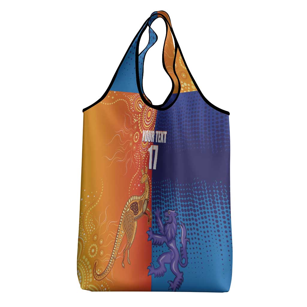 Custom Scotland and Australia Rugby Grocery Bag Wallabies Thistle Together