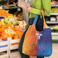 Custom Scotland and Australia Rugby Grocery Bag Wallabies Thistle Together