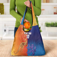Custom Scotland and Australia Rugby Grocery Bag Wallabies Thistle Together