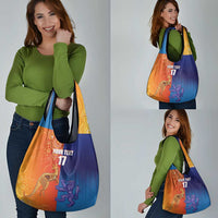 Custom Scotland and Australia Rugby Grocery Bag Wallabies Thistle Together