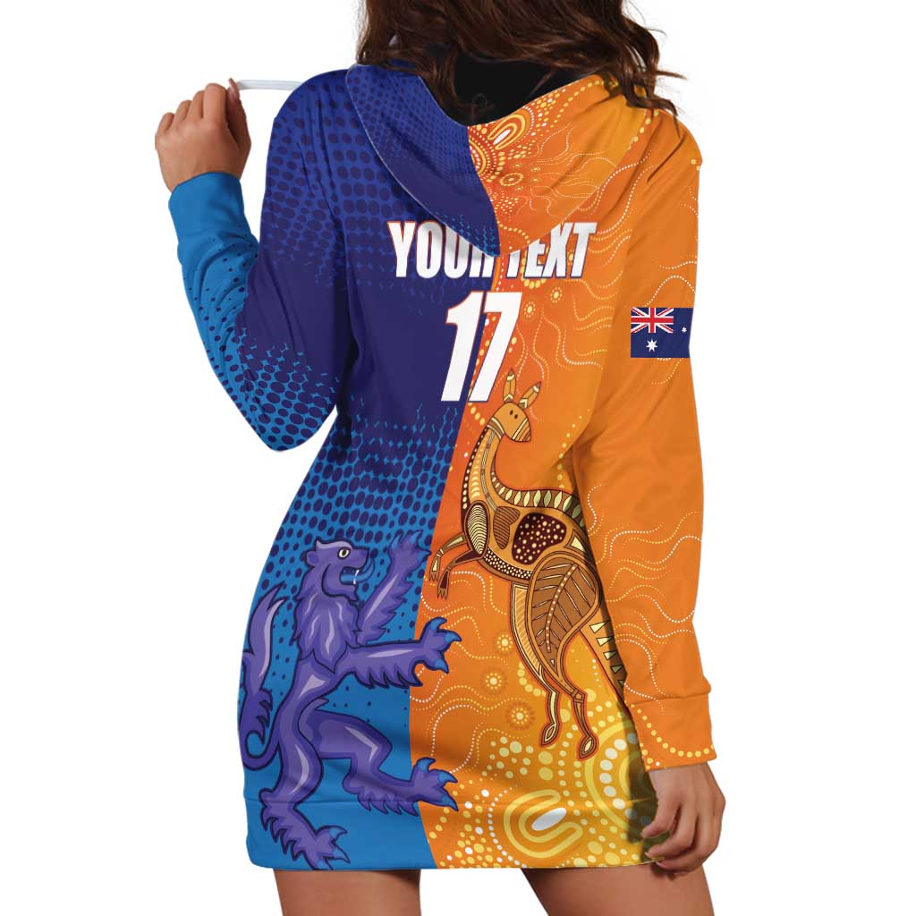 Custom Scotland and Australia Rugby Hoodie Dress Wallabies Thistle Together