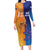 Custom Scotland and Australia Rugby Long Sleeve Bodycon Dress Wallabies Thistle Together
