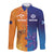Custom Scotland and Australia Rugby Long Sleeve Button Shirt Wallabies Thistle Together