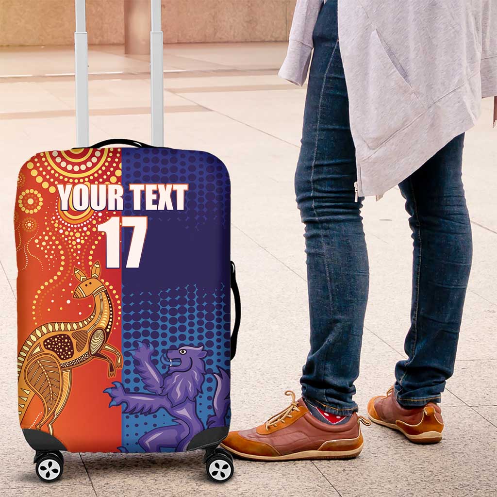 Custom Scotland and Australia Rugby Luggage Cover Wallabies Thistle Together