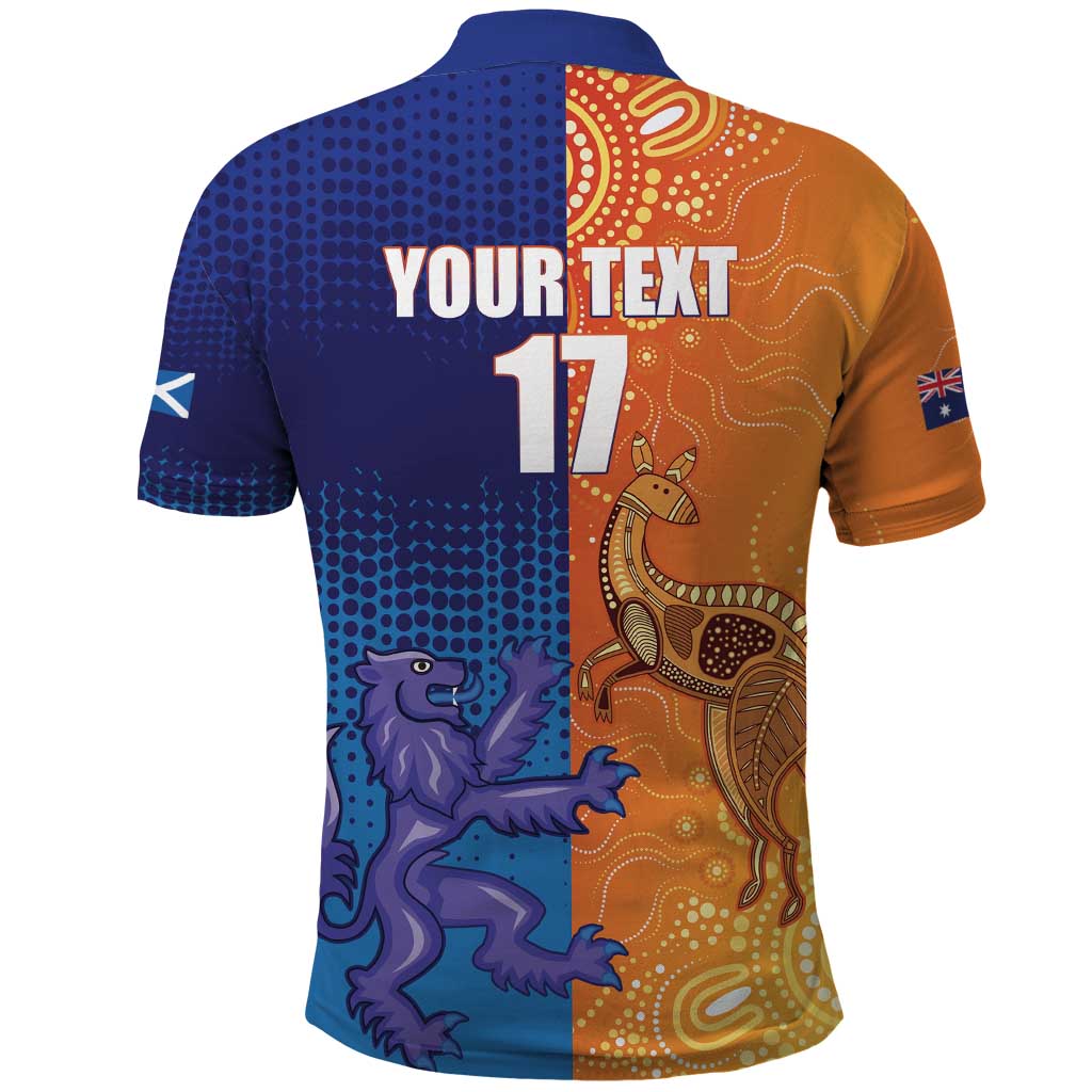 Custom Scotland and Australia Rugby Polo Shirt Wallabies Thistle Together