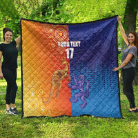 Custom Scotland and Australia Rugby Quilt Wallabies Thistle Together