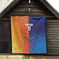 Custom Scotland and Australia Rugby Quilt Wallabies Thistle Together