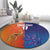 Custom Scotland and Australia Rugby Round Carpet Wallabies Thistle Together