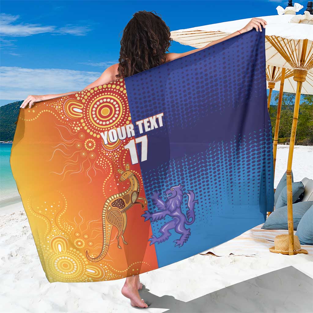 Custom Scotland and Australia Rugby Sarong Wallabies Thistle Together