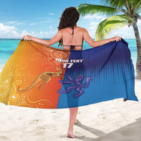 Custom Scotland and Australia Rugby Sarong Wallabies Thistle Together