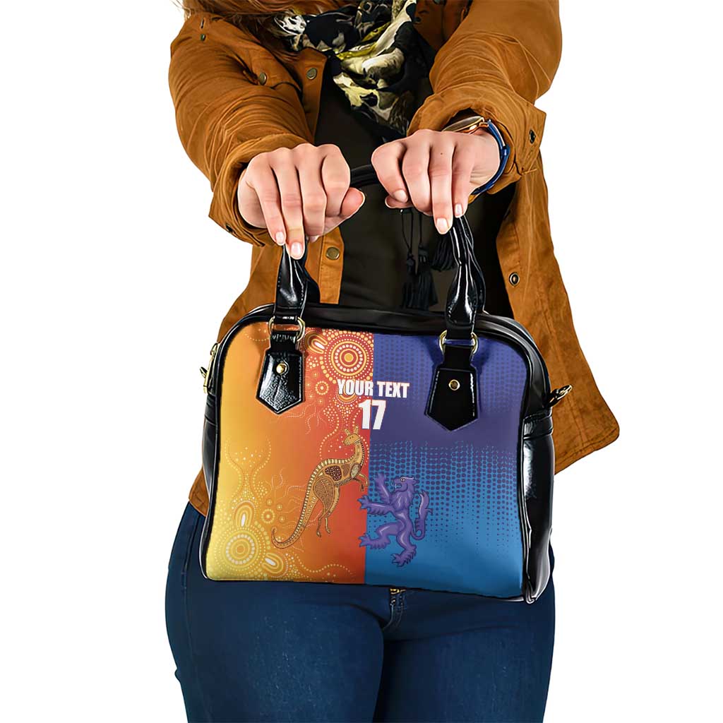 Custom Scotland and Australia Rugby Shoulder Handbag Wallabies Thistle Together
