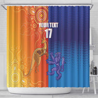 Custom Scotland and Australia Rugby Shower Curtain Wallabies Thistle Together