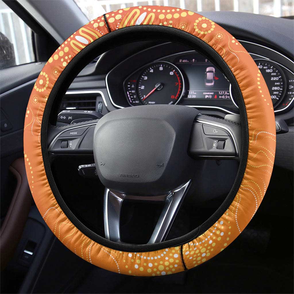 Scotland and Australia Rugby Steering Wheel Cover Wallabies Thistle Together