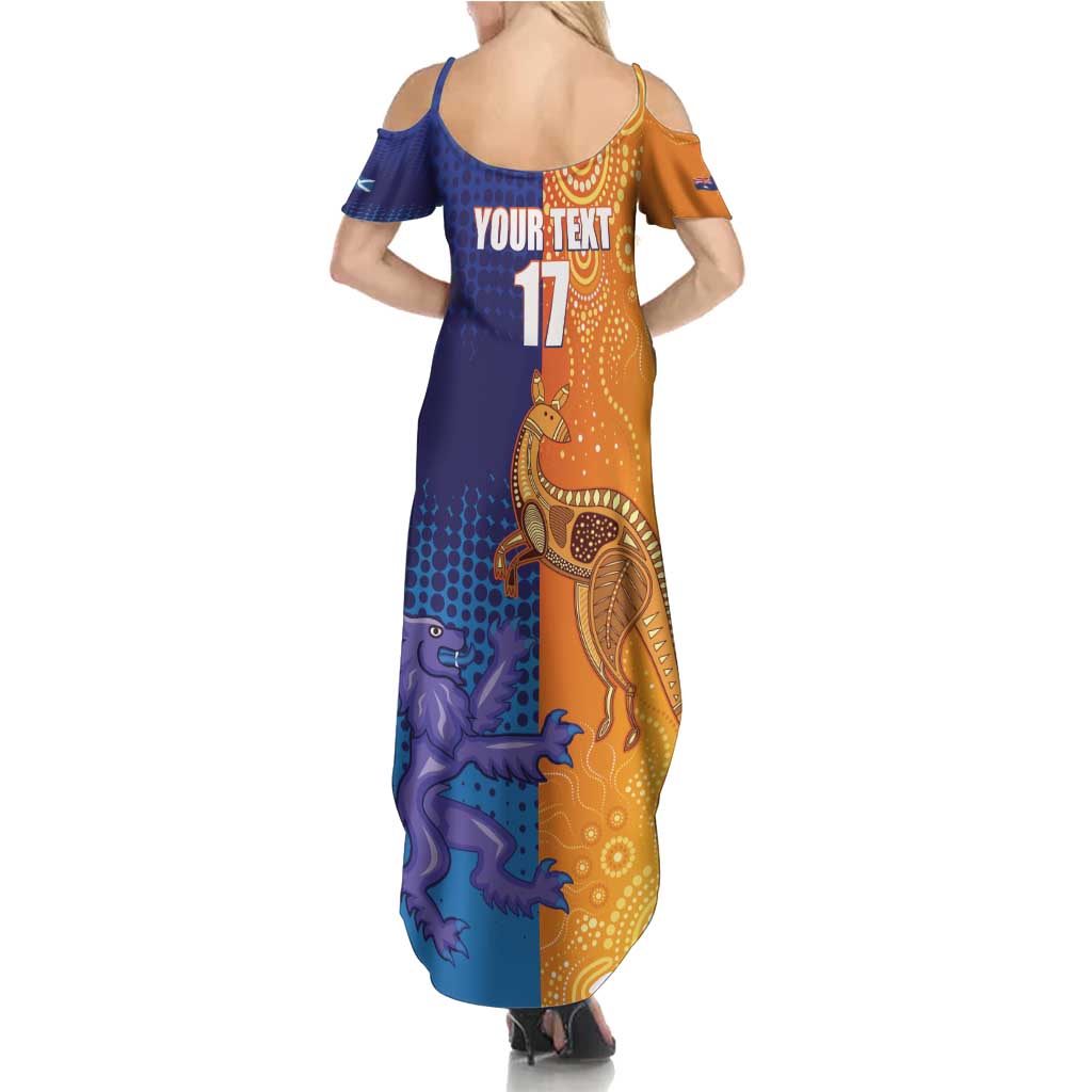 Custom Scotland and Australia Rugby Summer Maxi Dress Wallabies Thistle Together