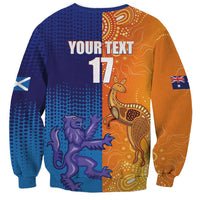Custom Scotland and Australia Rugby Sweatshirt Wallabies Thistle Together