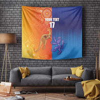Custom Scotland and Australia Rugby Tapestry Wallabies Thistle Together