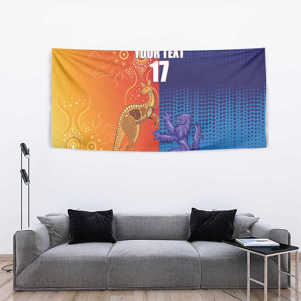 Custom Scotland and Australia Rugby Tapestry Wallabies Thistle Together