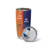 Custom Scotland and Australia Rugby Tumbler Cup Wallabies Thistle Together