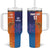 Custom Scotland and Australia Rugby Tumbler With Handle Wallabies Thistle Together