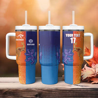 Custom Scotland and Australia Rugby Tumbler With Handle Wallabies Thistle Together