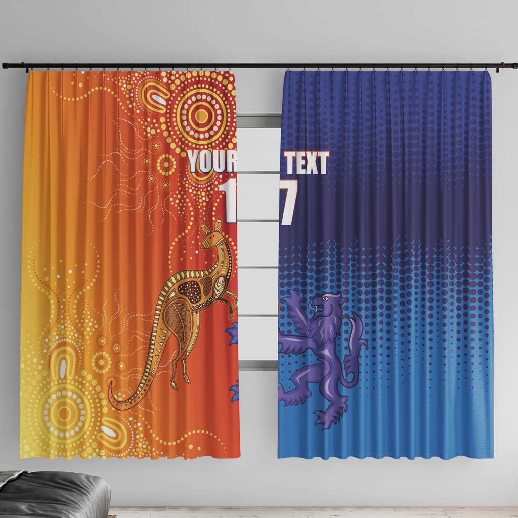 Custom Scotland and Australia Rugby Window Curtain Wallabies Thistle Together