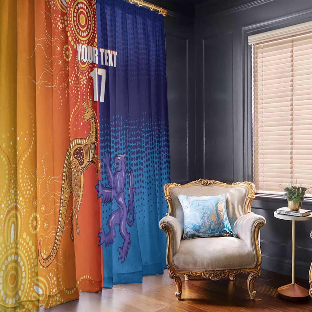 Custom Scotland and Australia Rugby Window Curtain Wallabies Thistle Together