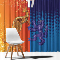 Custom Scotland and Australia Rugby Window Curtain Wallabies Thistle Together