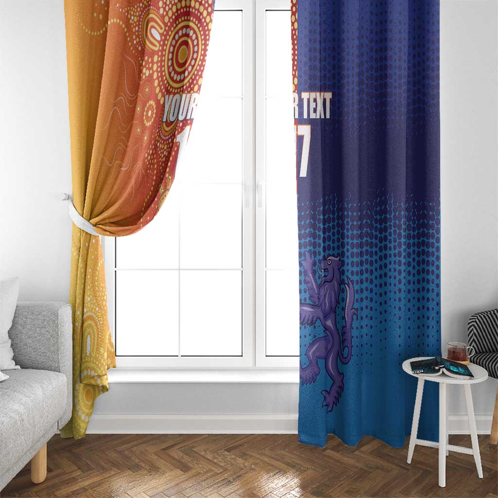 Custom Scotland and Australia Rugby Window Curtain Wallabies Thistle Together
