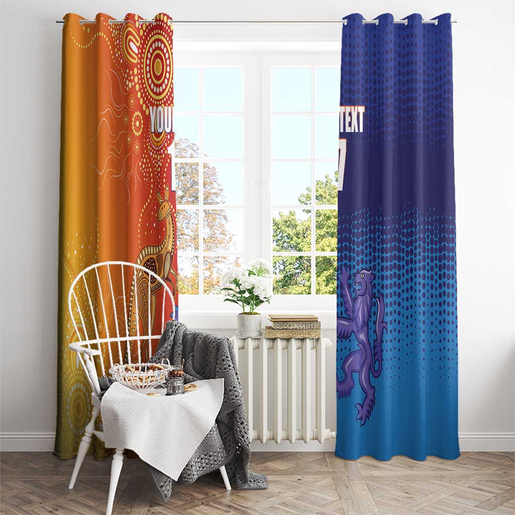 Custom Scotland and Australia Rugby Window Curtain Wallabies Thistle Together