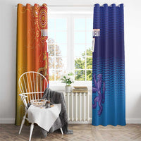 Custom Scotland and Australia Rugby Window Curtain Wallabies Thistle Together